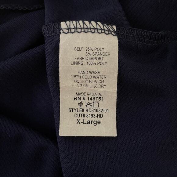 41 Hawthorn XL Wrap Dress | Navy Green Geometric Sleeveless Business Capsule EUC - Picture 8 of 8